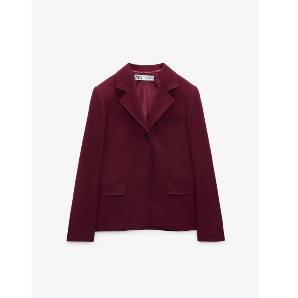 NWT Zara BUTTONED TAILORED BLAZER / L - Picture 3 of 15